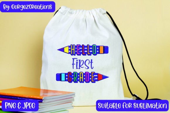 Back to School PNG Sublimation 1st Grade