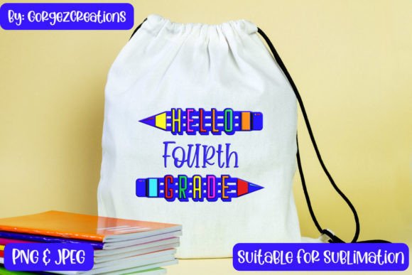 Back to School PNG Sublimation 4th Grade – Perfect for Creative Projects
