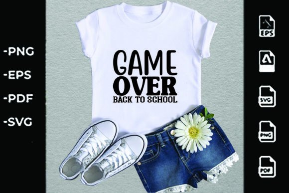 Back to School Svg Design: Game Over Back