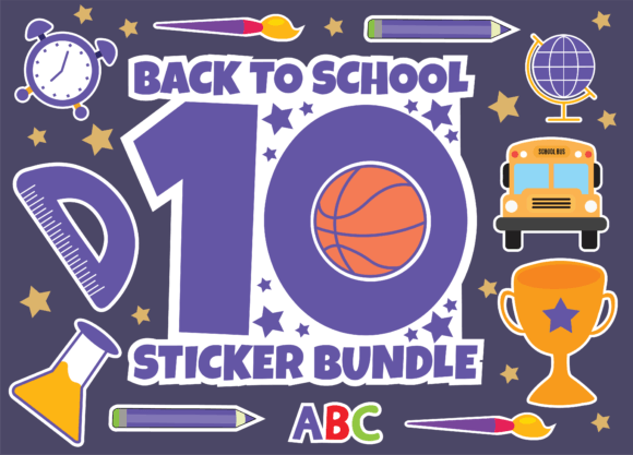 Colorful Back to School Sticker Bundle