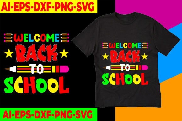 Wellcome Back to School T-Shirt Design